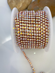 Цепь стразовая Crystal AB - 2,5 мм