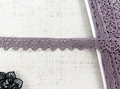 Кружево плетеное, ш. 1,8 см, пыльная сирень