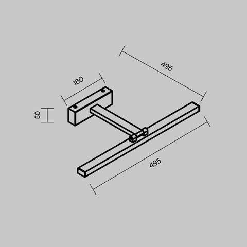 Светодиодная подсветка для зеркал Maytoni Bris MIR008WL-L12B4K