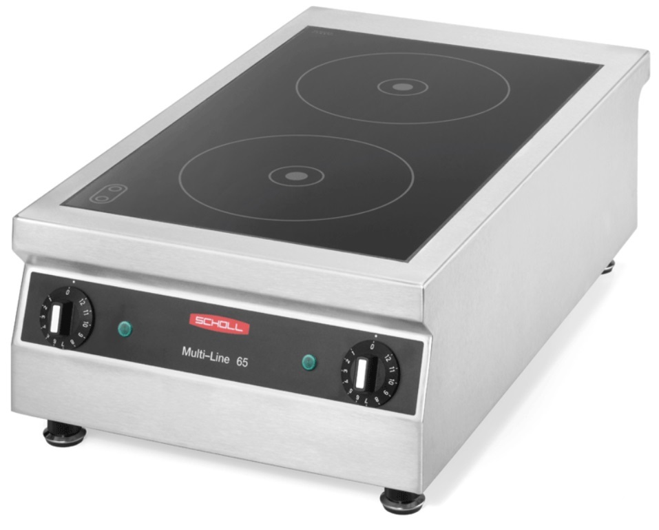 Плита индукционная Scholl SH/DU/BA/5000ML  настольная с 2 зонами нагрева (2*5 кВт)