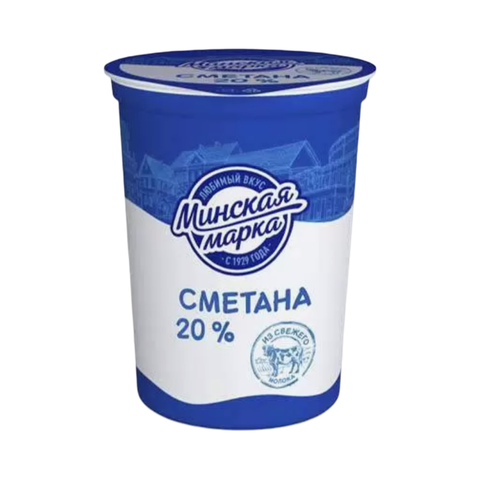 Сметана Минская Марка 20% 380гр