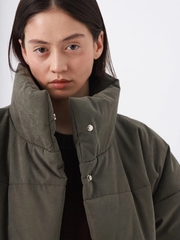 Пуховик дутый женский, хаки