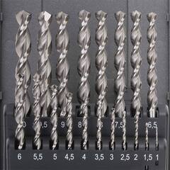 Набор сверл по металлу 1-10мм 19шт DIN338 HSS-G 130° TL3000 (пл. кейс) Ruko 258214RO