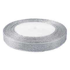 Лента Парча (1,2см*22,85м), Серебро, 1 шт.