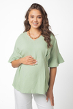 Блузка для беременных 15970 салатовый