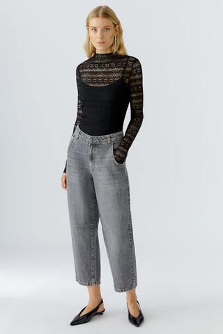 Oui Лонгслив из кружевного трикотажа