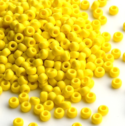 6/0 RR-0404 Бисер круглый Миюки Желтый непрозрачный /Miyuki round 6/0 Opaque yellow