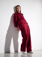 Костюм женский трикотажный "Волна" бордо