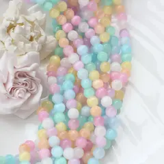 Селенит бусины, шарик, микс, 8 мм, 1 нить, К021