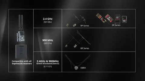 Передающий модуль Radiomaster Nomad Gemini Xrossband ELRS micro/nano 1 Вт двойной 2.4 ГГц и 900 МГц