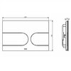 TOTO MB175M#SS TOTO Клавиша смыва 235×6×152 мм для модуля WH182EAT, цвет сталь матовая