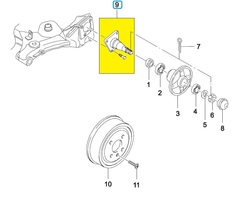 ОСЬ ЗАДНЕЙ БАЛКИ (ЦАПФА) NEXIA, LANOS, CHANCE, SENS, ESP GM