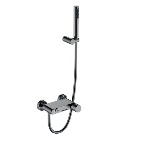 Boheme 123-SGM Смеситель STICK для ванны Shine Gun Metall c ручкой DIAMOND