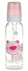 Бутылочка тритановая (BPA 0%) (11/841) с сил. соской, 250 мл. 12+ Cheerful animals (стандарт)