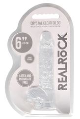 Прозрачный фаллоимитатор Realrock Crystal Clear 6 inch - 17 см. - 