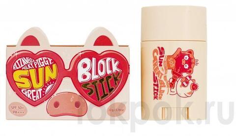 Солнцезащитный стик для кожи Elizavecca Milky Piggy Sun Great Block Stick, 22 гр