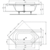 Ванна шестиугольная 190х90 см Ideal Standard Hotline New K275501