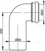 Колено стока, комплект 90/90, арт. M908 AlcaPlast