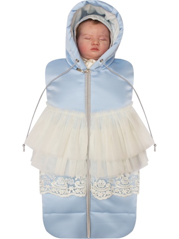 Нежно-голубой конверт-кокон "Виктор" на лето