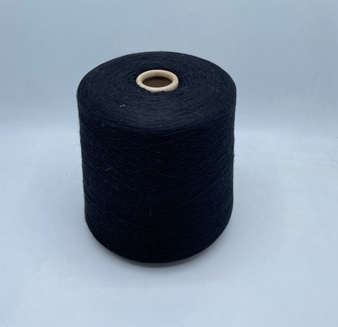 Бобинная пряжа (пр.Италия),art-WoolCot 1500м/100гр,85% хлопок, 15% меринос экстрафайн, цвет-Черный(608). арт-31222