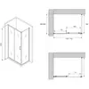 Abber AG30170B-S60B Душевой уголок, 170x60x195, цвет: чёрный