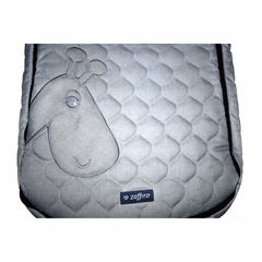 №S61 Giraffe- melange fabric quilted embroidery (гранатовый)