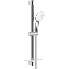 GROHE 27600003 Tempesta 110 Душевой гарнитур 3 режима струи, душевая штанга 600 мм, шланг 1750 мм, 5,6 л/мин, полочка, хром (замена арт. 27600001) фото