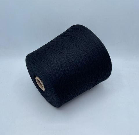 Бобинная пряжа (пр.Италия),art-WoolCot 1500м/100гр,85% хлопок, 15% меринос экстрафайн, цвет-Черный(608). арт-31222