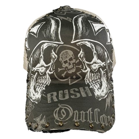 Rush Couture | Бейсболка мужская OUTLAW SNAP HAT RC176 перед с черепами