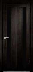 Межкомнатная дверь Z-1 / Цвет тон Венге / Стекло "Лакобель черное" / Двери Верда