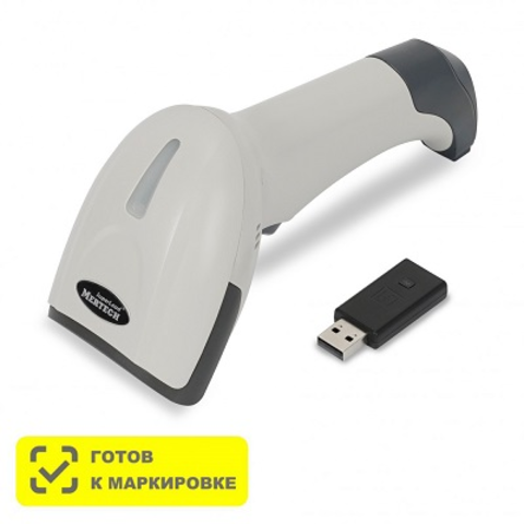 Сканер штрих-кода Mertech CL 2310 BLE Dongle P2D USB белый, беспроводной Bluetooth