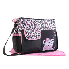 Многофункциональная сумка для мам с пеленкой Зверята, цвет розовый, 39х15х32 см