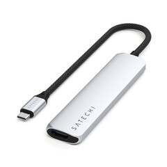 USB-хаб Satechi 6-в-1 USB-C Slim Multiport Adapter 4K, серебряный