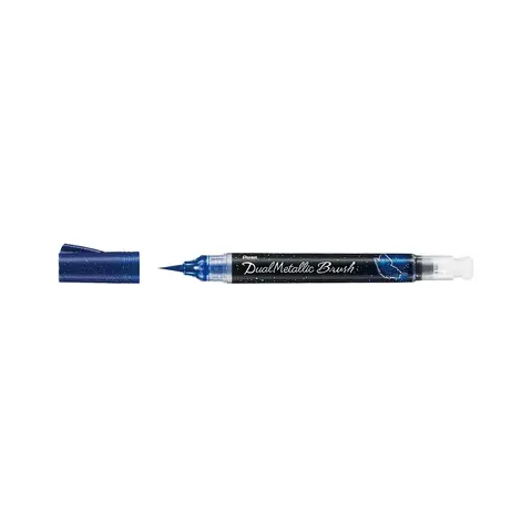 Pentel Dual Metallic Brush (Blue + metallic green)