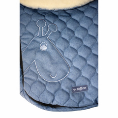 №S61 Giraffe- melange fabric quilted embroidery (гранатовый)