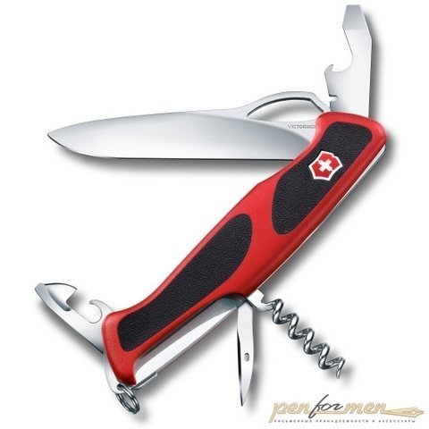 Нож перочинный Victorinox RangerGrip 61 130мм 11 функций красно-чёрный (0.9553.MC)