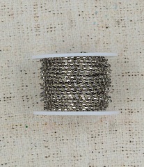 Цепь со стразами, ш. 2,5 мм, серый в серебре