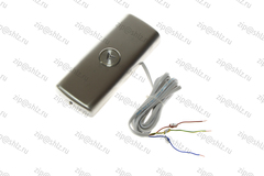 Пост вызывной накладной однокнопочный в сборе, круглая кнопка, символ "Стрелка", красная подсветка, сатинированная (шлифованная) нержавеющая сталь, ПЛВ54И-Н1А0100ЩУ3, 0601Щ.12.04.100А-04