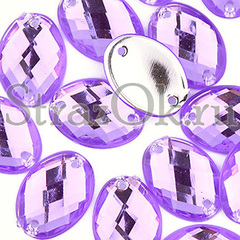 Купить пришивные стразы оптом акрил Oval Violet фиолетовые
