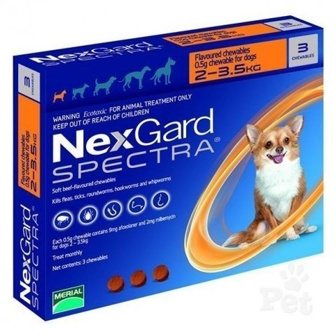 НексгарД Спектра таблетки жевательные для собак 2-3,5 кг , 1 таблетка