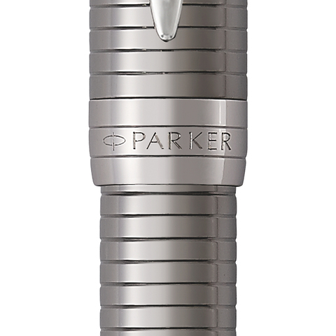 Ручка перьевая Parker Duofold, Ruthenium Chiselled CT, F (1931333)