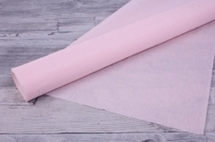 Бумага гофрированная простая, бело-розовый, 70 см*250 см. (569)