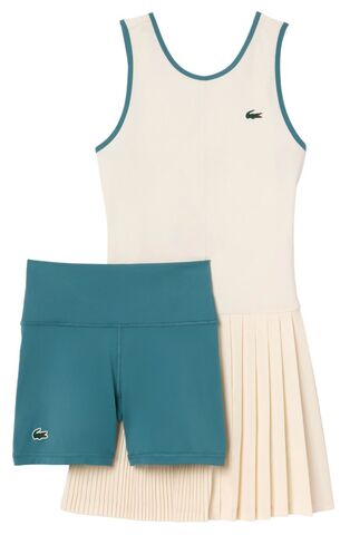 Теннисное платье Lacoste Ultra-Dry Stretch Tennis Dress And Shorts - white/blue