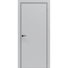 Купить Межкомнатная дверь Porta-50 4AB алюминиевая кромка чёрная Shellac Grey глухая