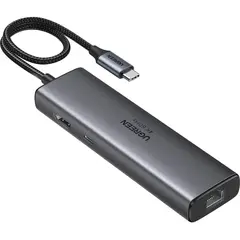 Разветвитель USB UGREEN CM512(45000)USB-C to HDMI/2xUSB-A/USB-C/RJ45/PD ср