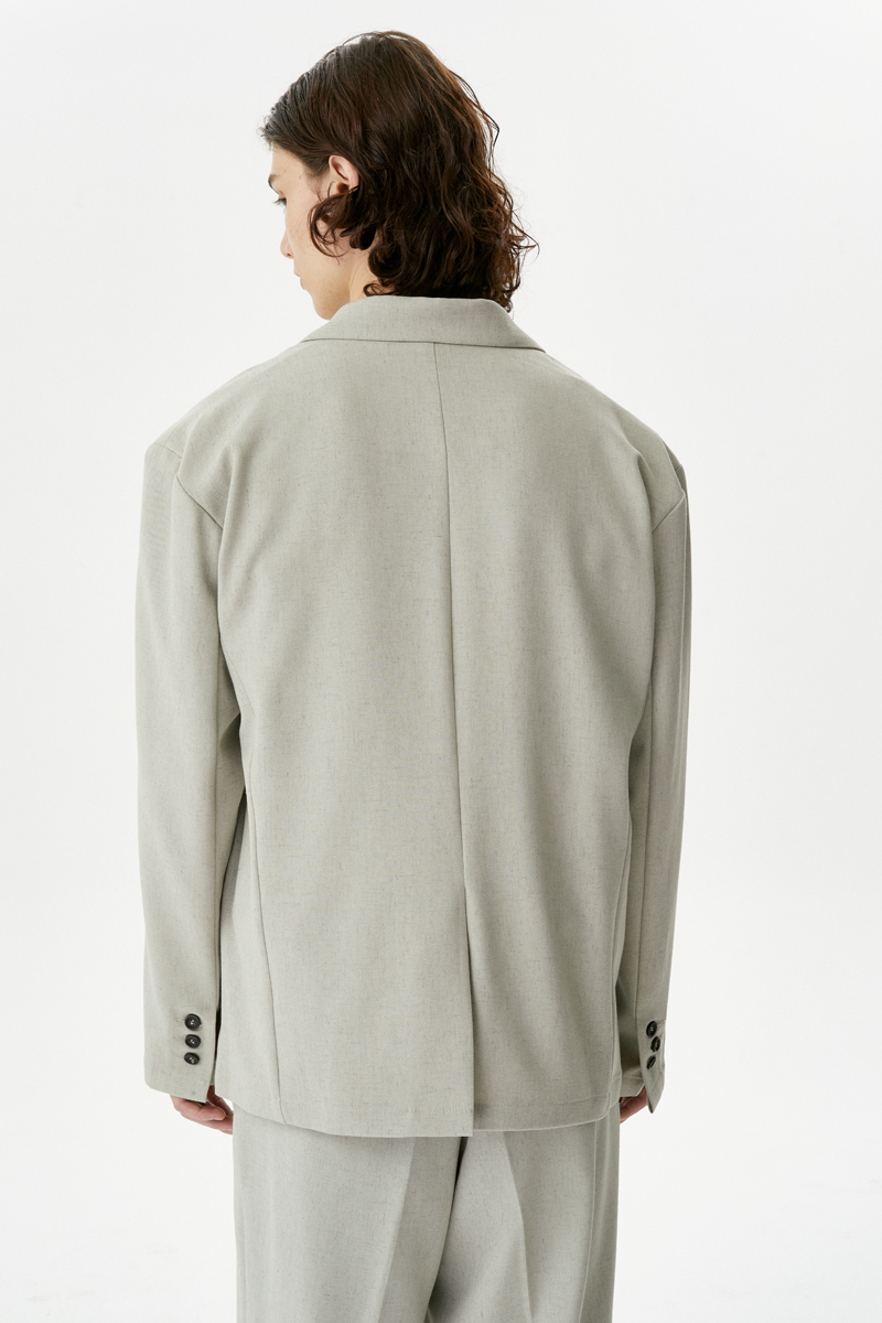 Бежево-серый брючный костюм Copper