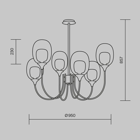 Потолочная люстра Maytoni Aura MOD016PL-06BS
