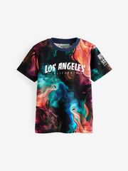 Футболка для мальчика Next AB5-716, Черный, Голубой, Бежевый