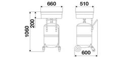70365 Установка для мойки деталей компрессионная, ванна 65 л, RAASM (Италия)