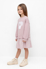 платье  для девочки  КР 5835/розовый лед